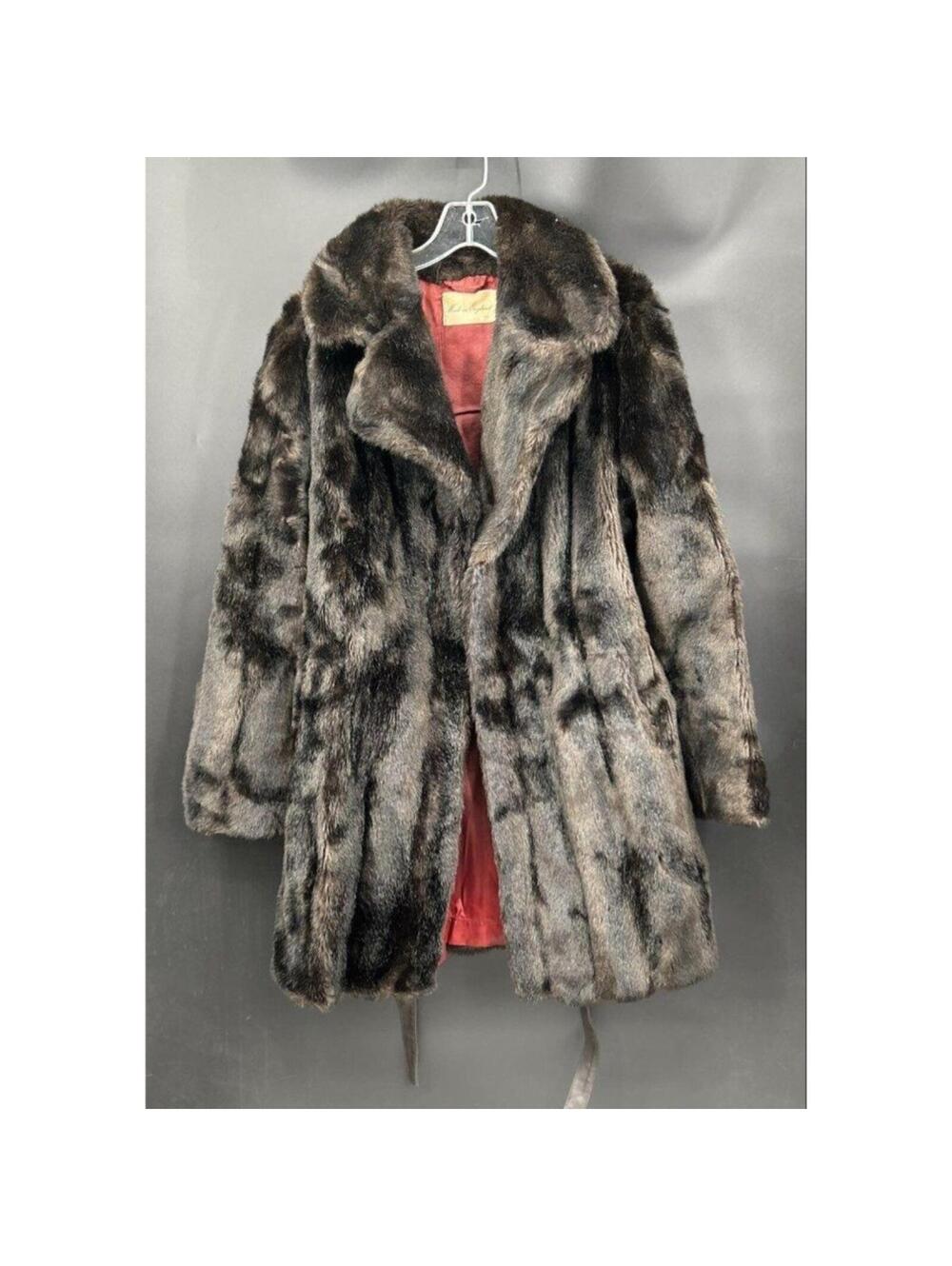 $1000 Vintage Tissavel Of France Vintage Faux Fur Full Length Coat
